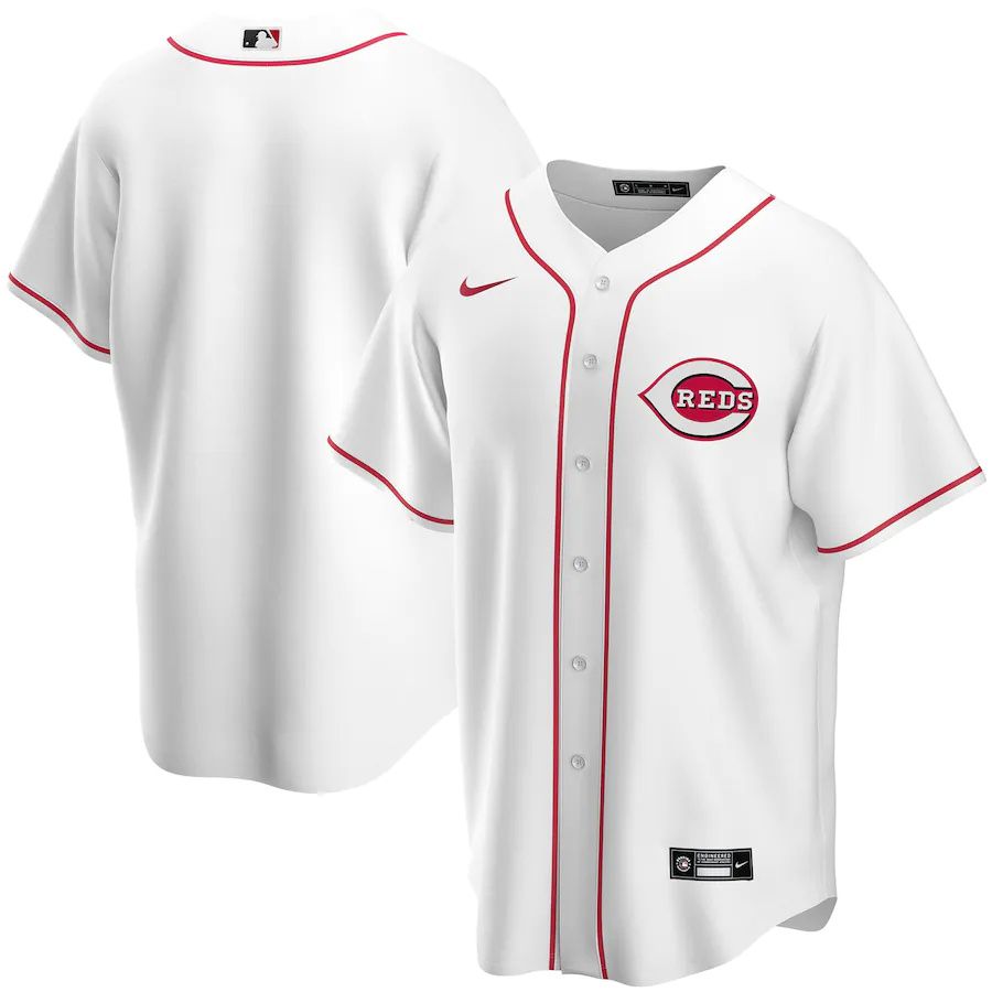 Mens Cincinnati Reds Nike White Home Replica Team MLB Jerseys->kansas city royals->MLB Jersey